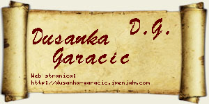Dušanka Garačić vizit kartica